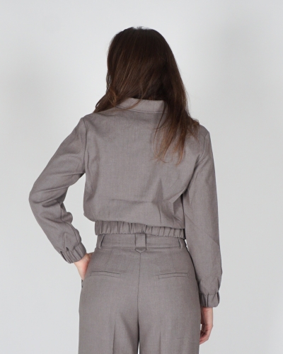 CROPPED BLAZER LUCY TAUPE