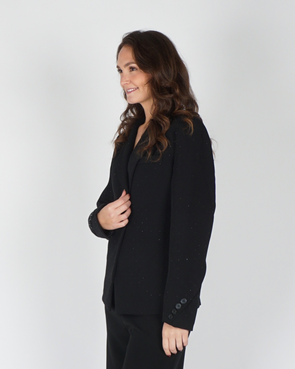FITTED BLAZER STRASS ZWART