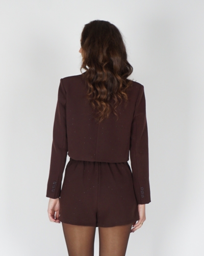 CROPPED BLAZER STRASS BRUIN