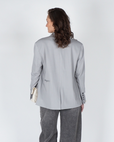 OVERSIZED BLAZER MET KNOOPDETAILS GRIJS