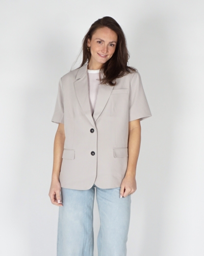 YAYA BLAZER MET KORTE MOUWEN GRIJS