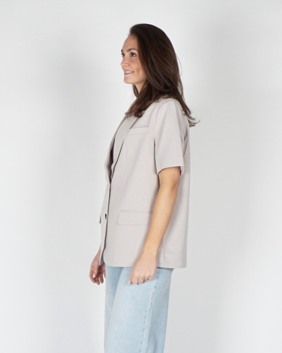 YAYA BLAZER MET KORTE MOUWEN GRIJS