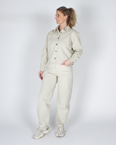 DENIM JASJE MET NAADDETAILS ECRU