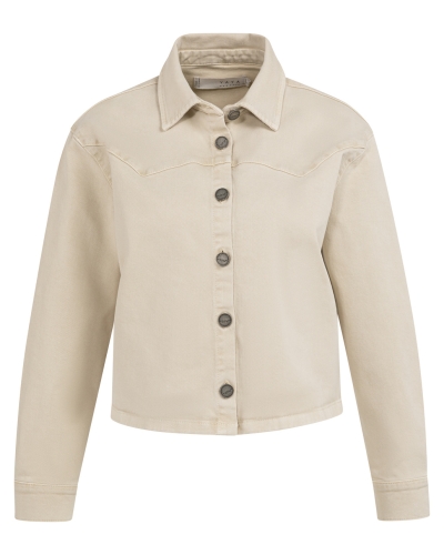 DENIM JASJE MET NAADDETAILS ECRU