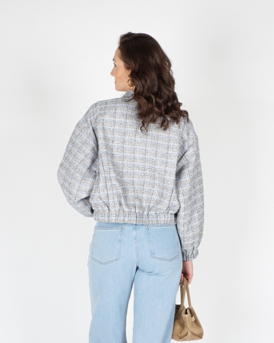 BOUCLE JACKET BLAUW
