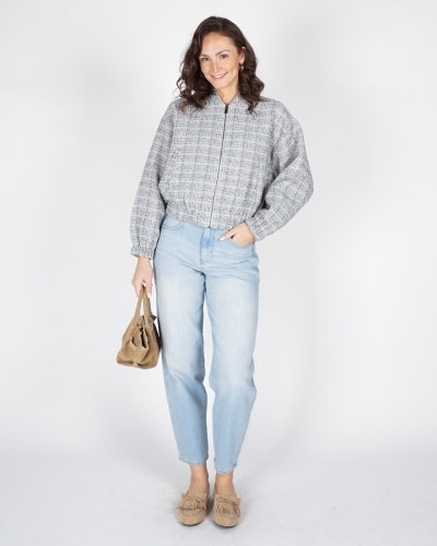 BOUCLE JACKET BLAUW
