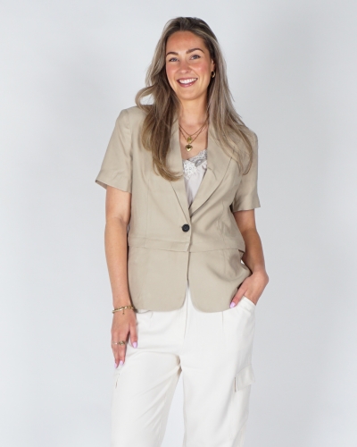 YAYA Woven shortsleeve blazer with 01-501083-604