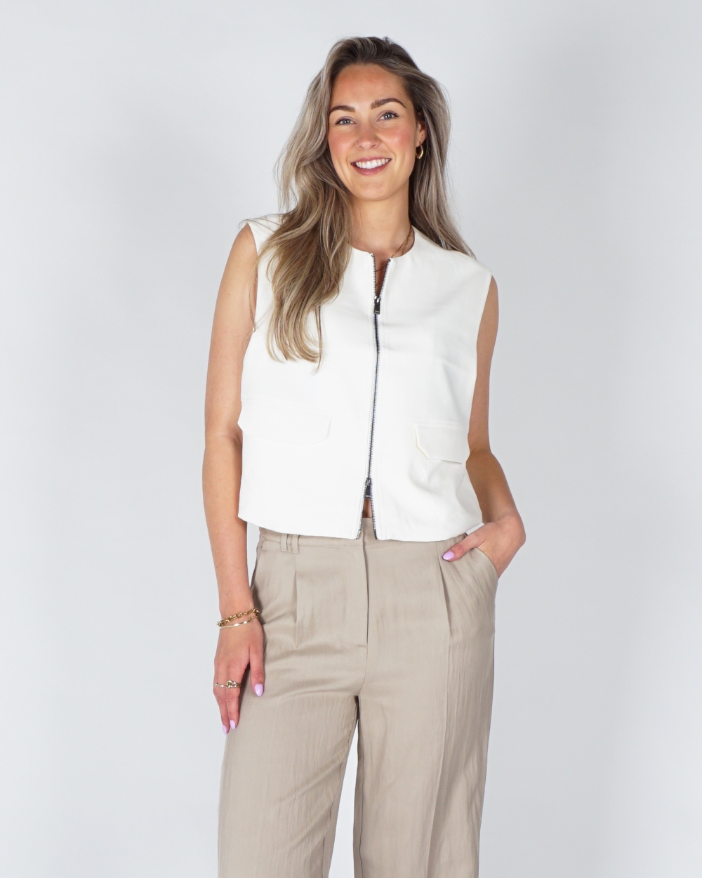 BALLON FIT GILET WIT