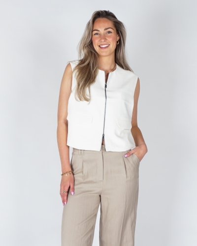 YAYA Sleeveless woven jacket with b 01-511051-604