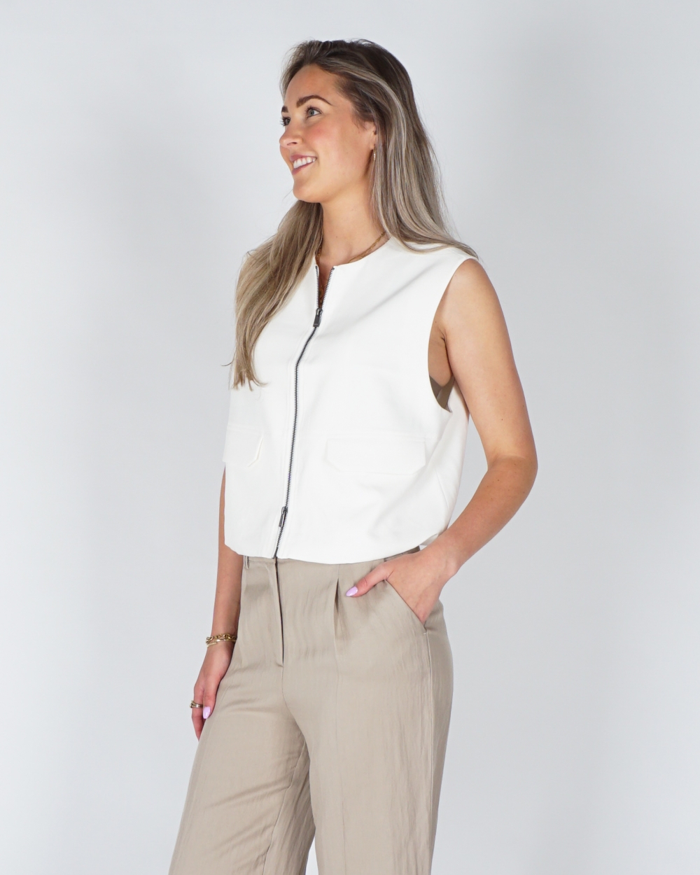 BALLON FIT GILET WIT