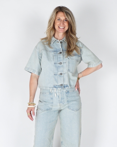 YAYA Colored worker denim jacket 01-511052-604