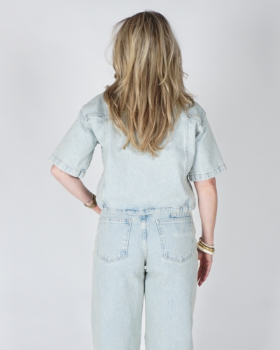 OVERSIZED DENIM JACKET LICHTBLAUW