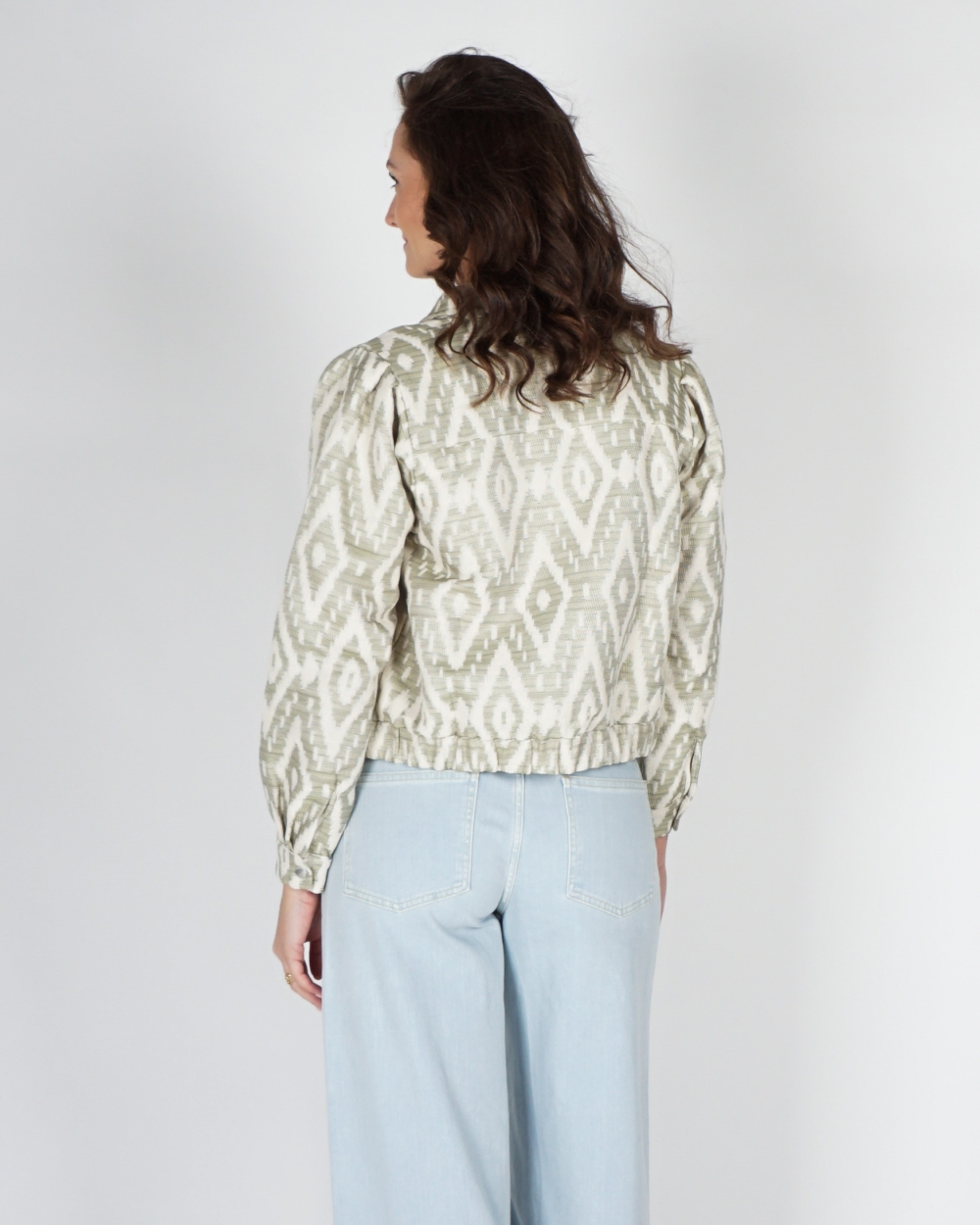 JASJE MET AZTEK PRINT GROEN ECRU
