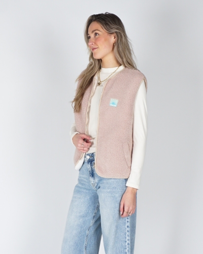 Gossip REVERSIBVLE TEDDY GILET AMOUR BEIGE