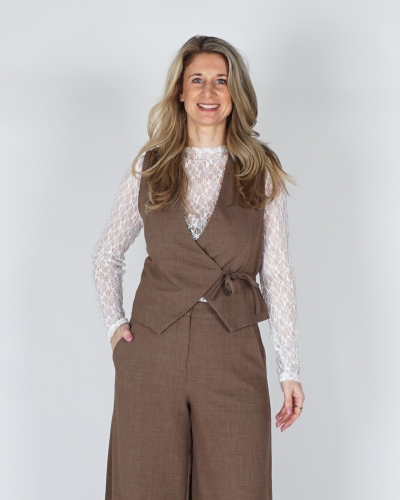 MSCH Copenhagen OMSLAG GILET DARINA BRUIN