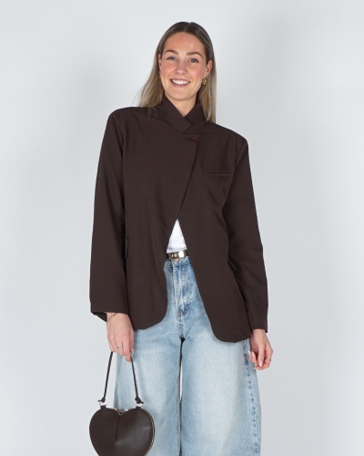 Gossip BLAZER MET HOGE KRAAG BRUIN