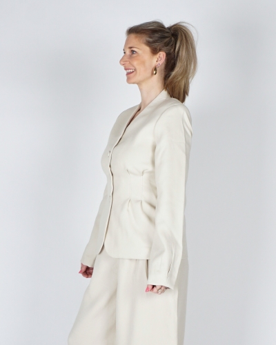 MSCH Copenhagen GETAILLEERDE BLAZER ESTERIANE ECRU 