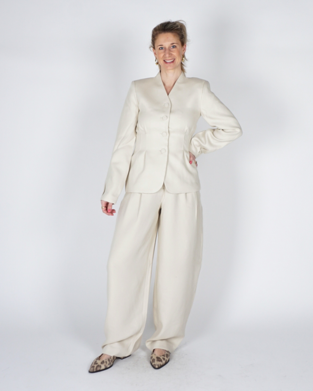 GETAILLEERDE BLAZER ESTERIANE ECRU 
