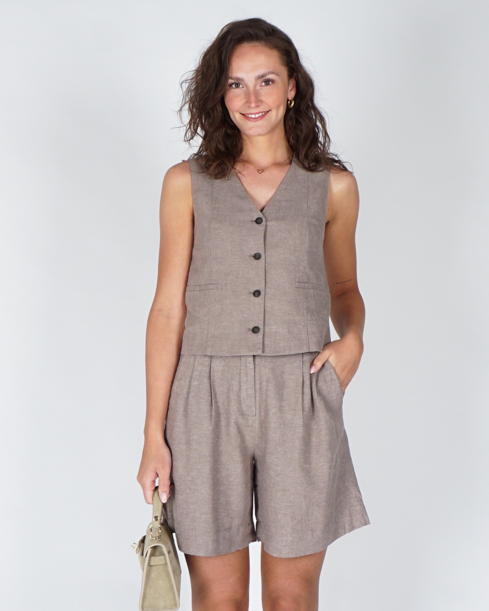 GILET VIANA GINIA TAUPE