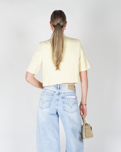 CROPPED BLAZER LICHTGEEL