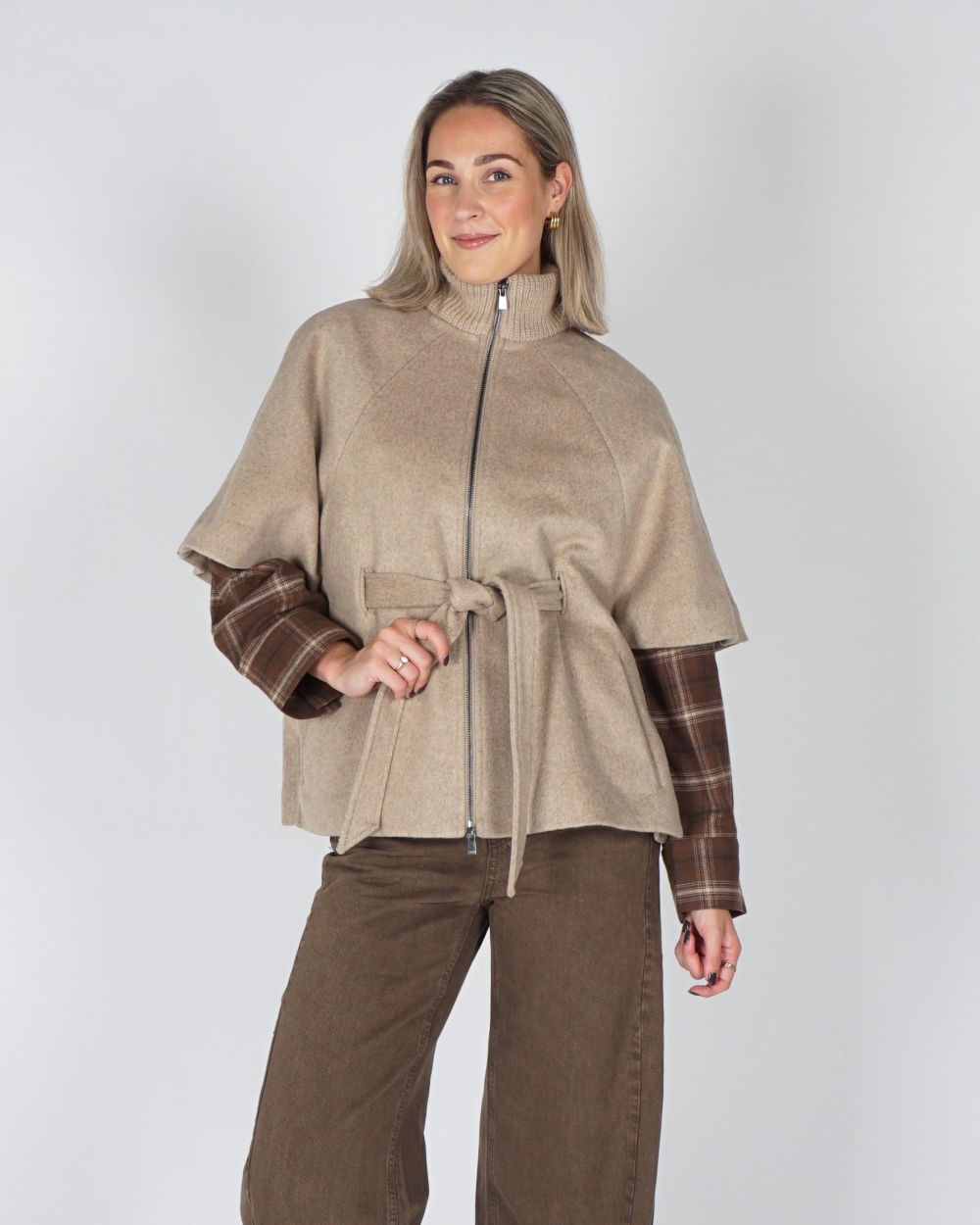 YAYA 02-001090-610 PURE CASHMERE GREY MELANGE