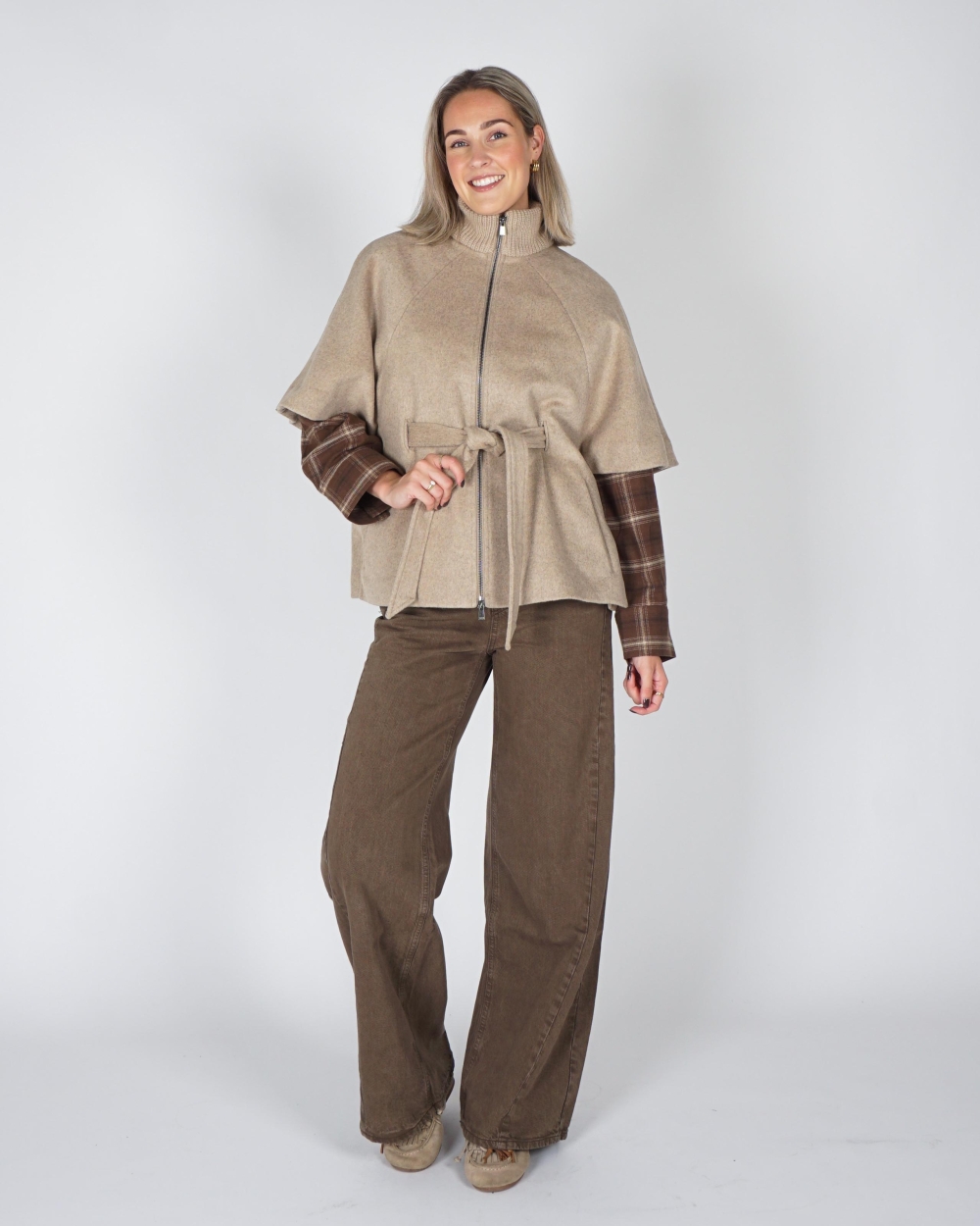 YAYA 02-001090-610 PURE CASHMERE GREY MELANGE