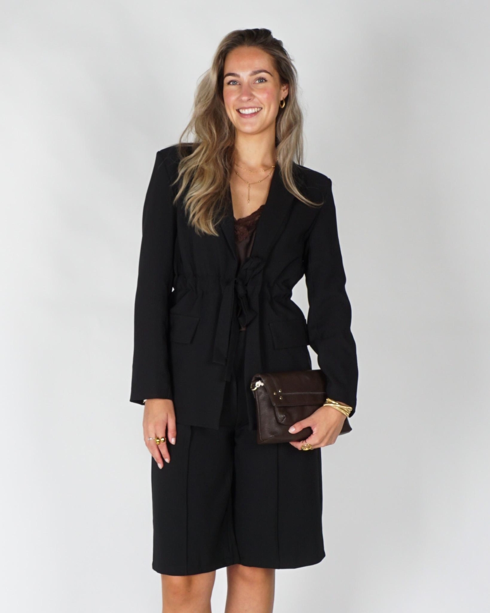 Gossip BLAZER MET STRIK Zwart