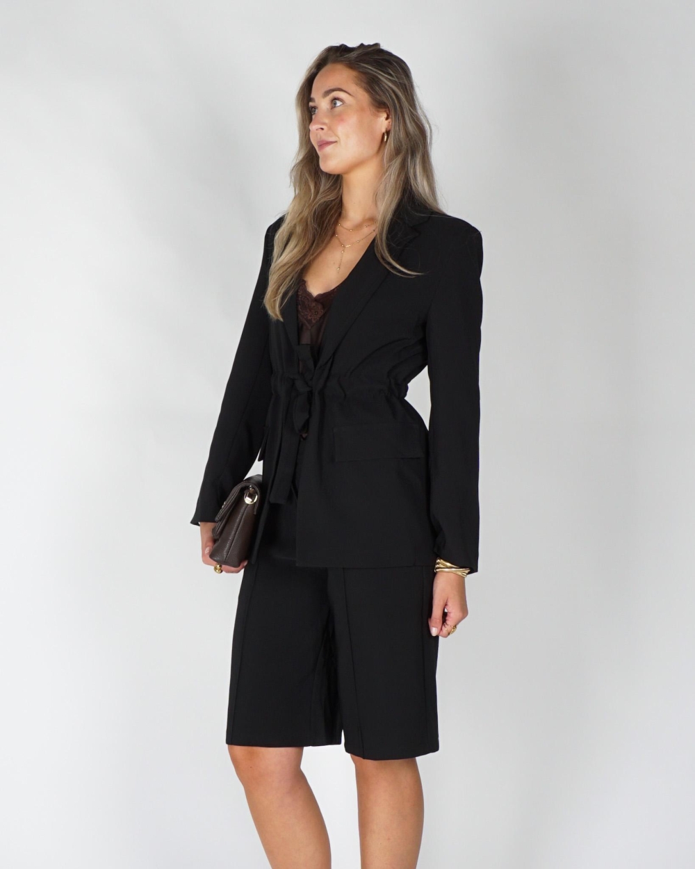 Gossip BLAZER MET STRIK Zwart