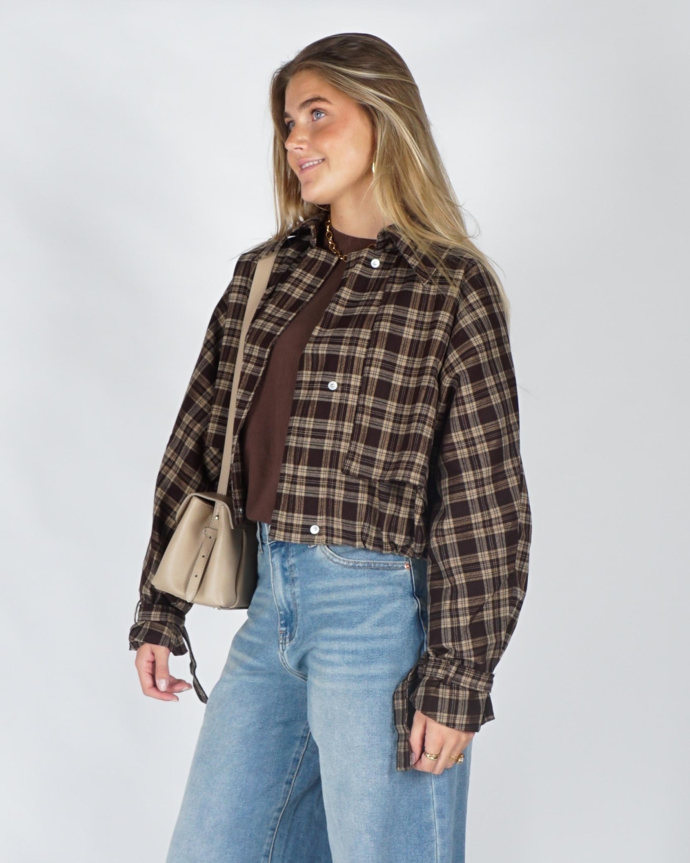Gossip CHECK JACKET BIG POCKETS Bruin