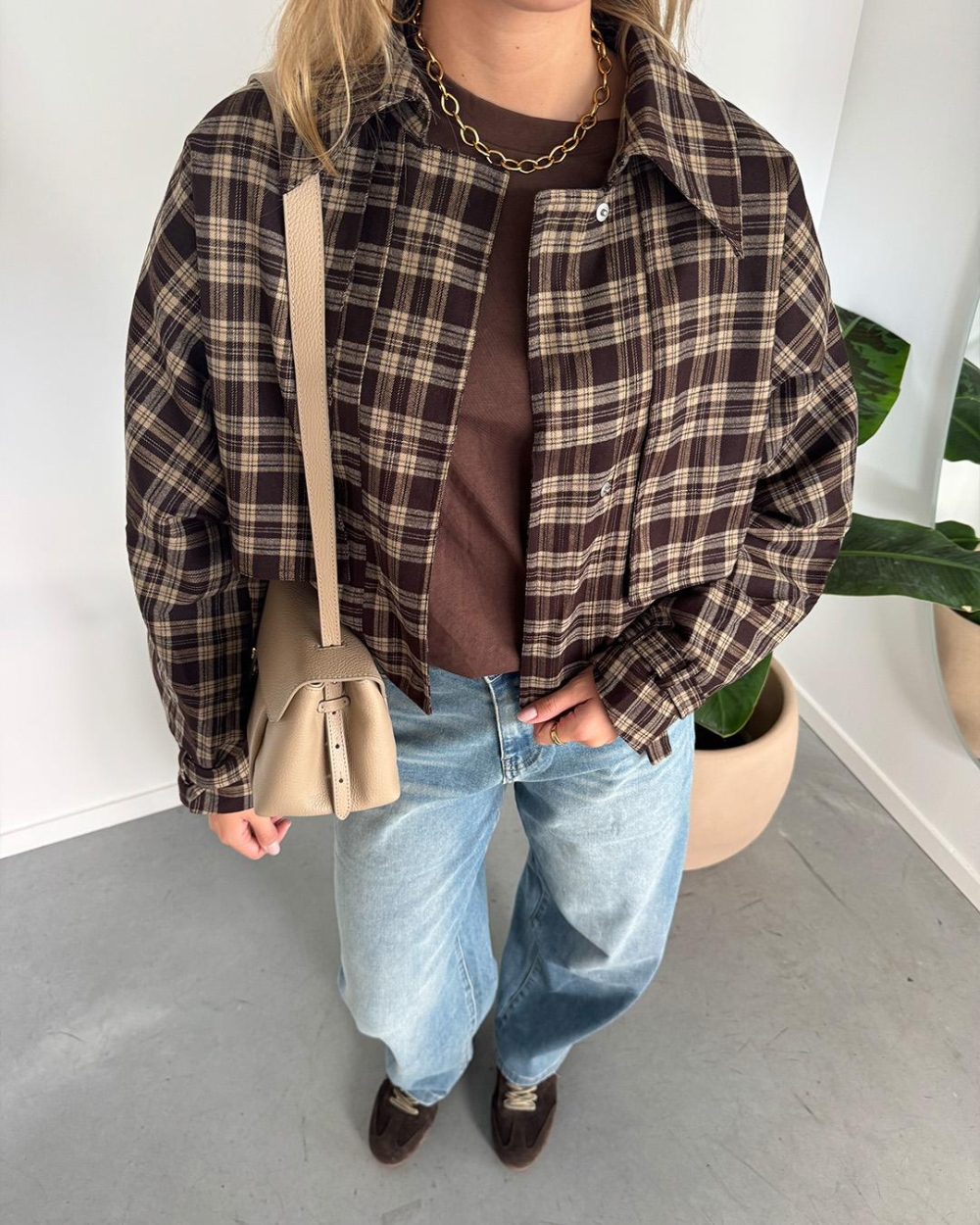 Gossip CHECK JACKET BIG POCKETS Bruin