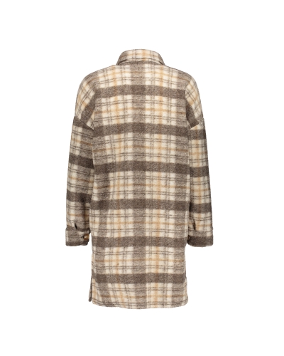 GEISHA CHECK COAT BEIGE