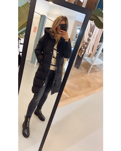 Gossip LANGE PUFFER JAS ZWART