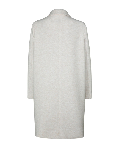 LANGE JERSEY JAS MET KNOOP CREME