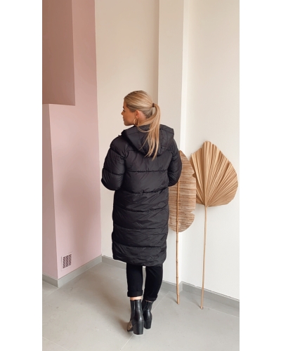 AMANDA LONG PUFFER COAT ZWART
