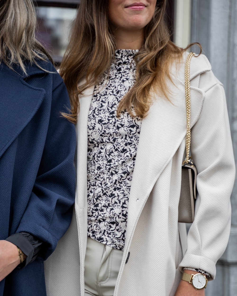 LANGE MANTEL ECRU