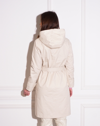 TRENCHCOAT MET RIEM ECRU