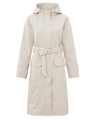 TRENCHCOAT MET RIEM ECRU