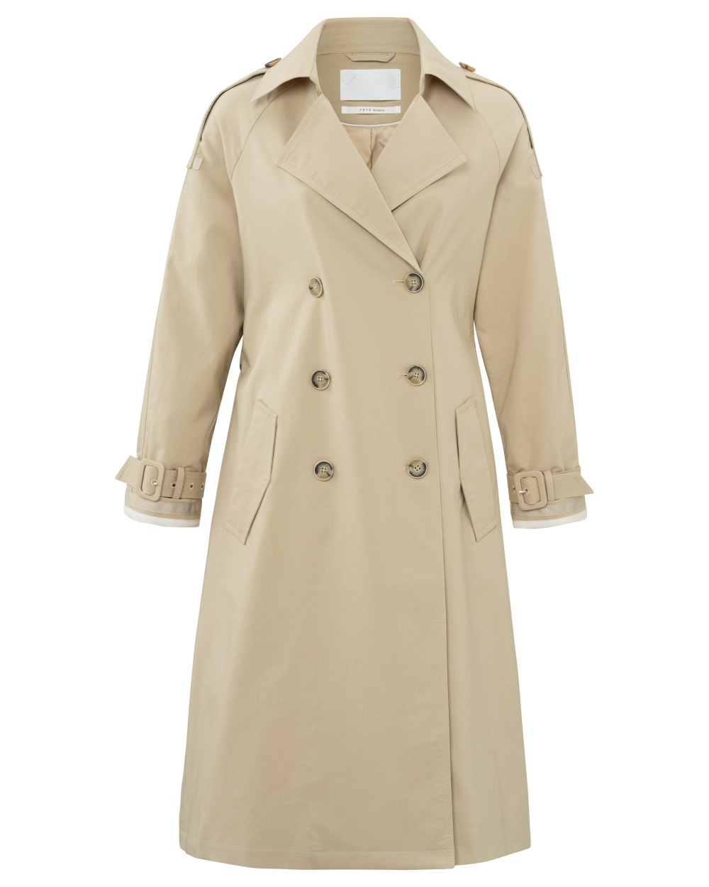 GEWEVEN TRENCHCOAT BEIGE