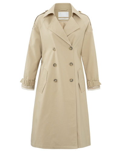 GEWEVEN TRENCHCOAT BEIGE