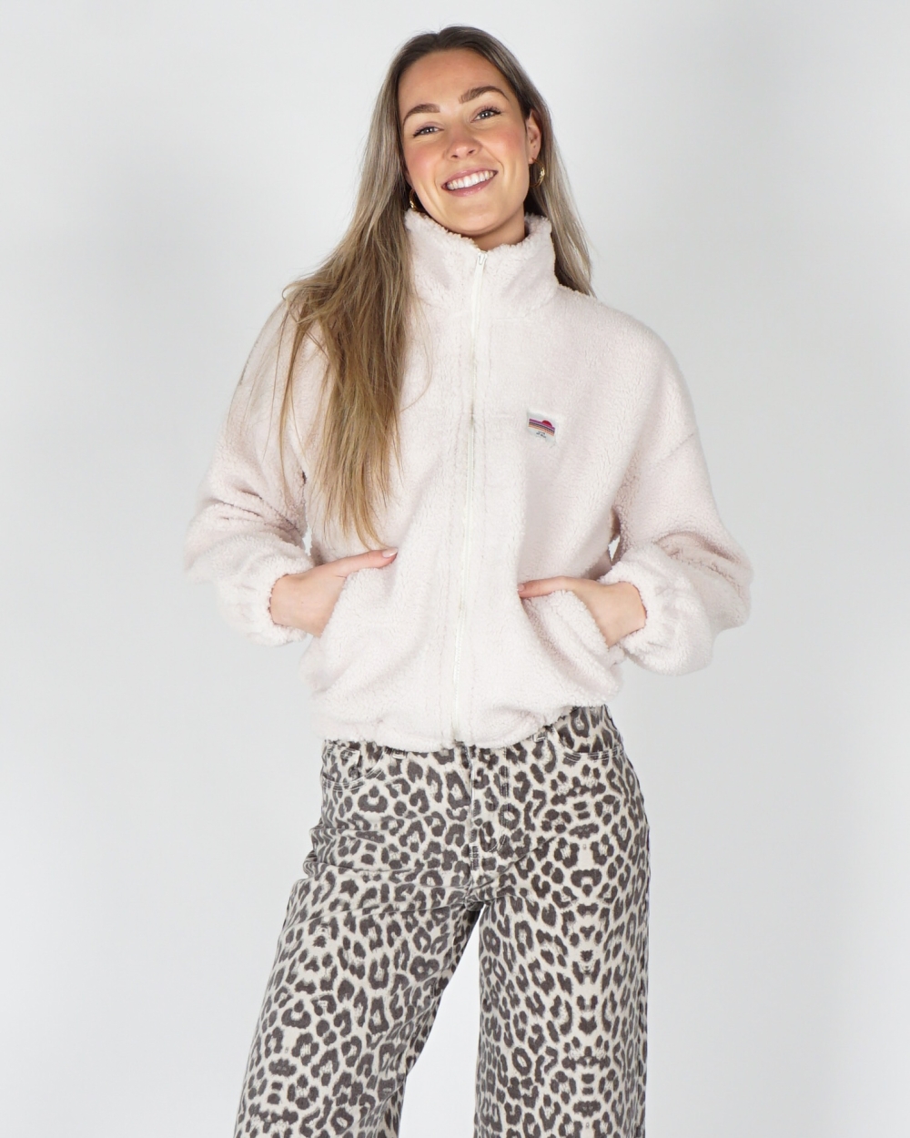 OVERSIZED TEDDY BOMBER ECRU