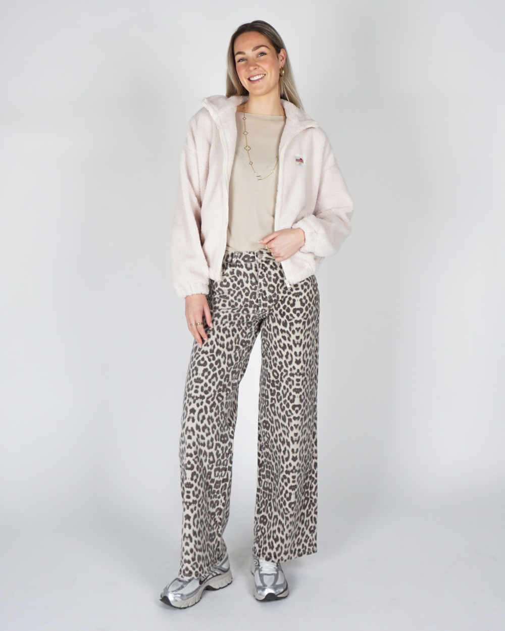 OVERSIZED TEDDY BOMBER ECRU