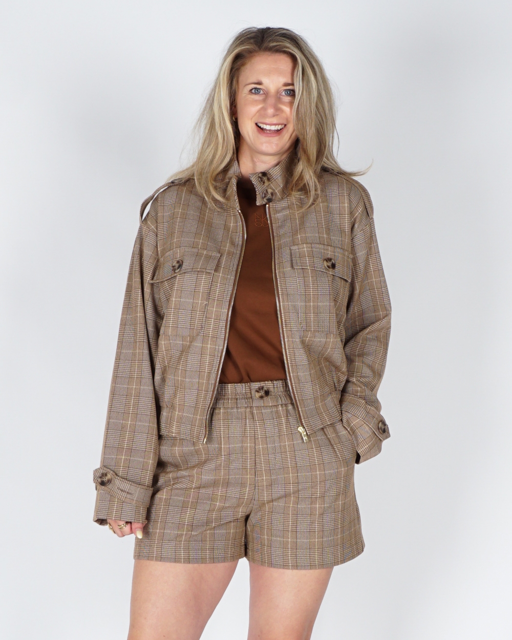 JACKET HOPE CHECK BRUIN