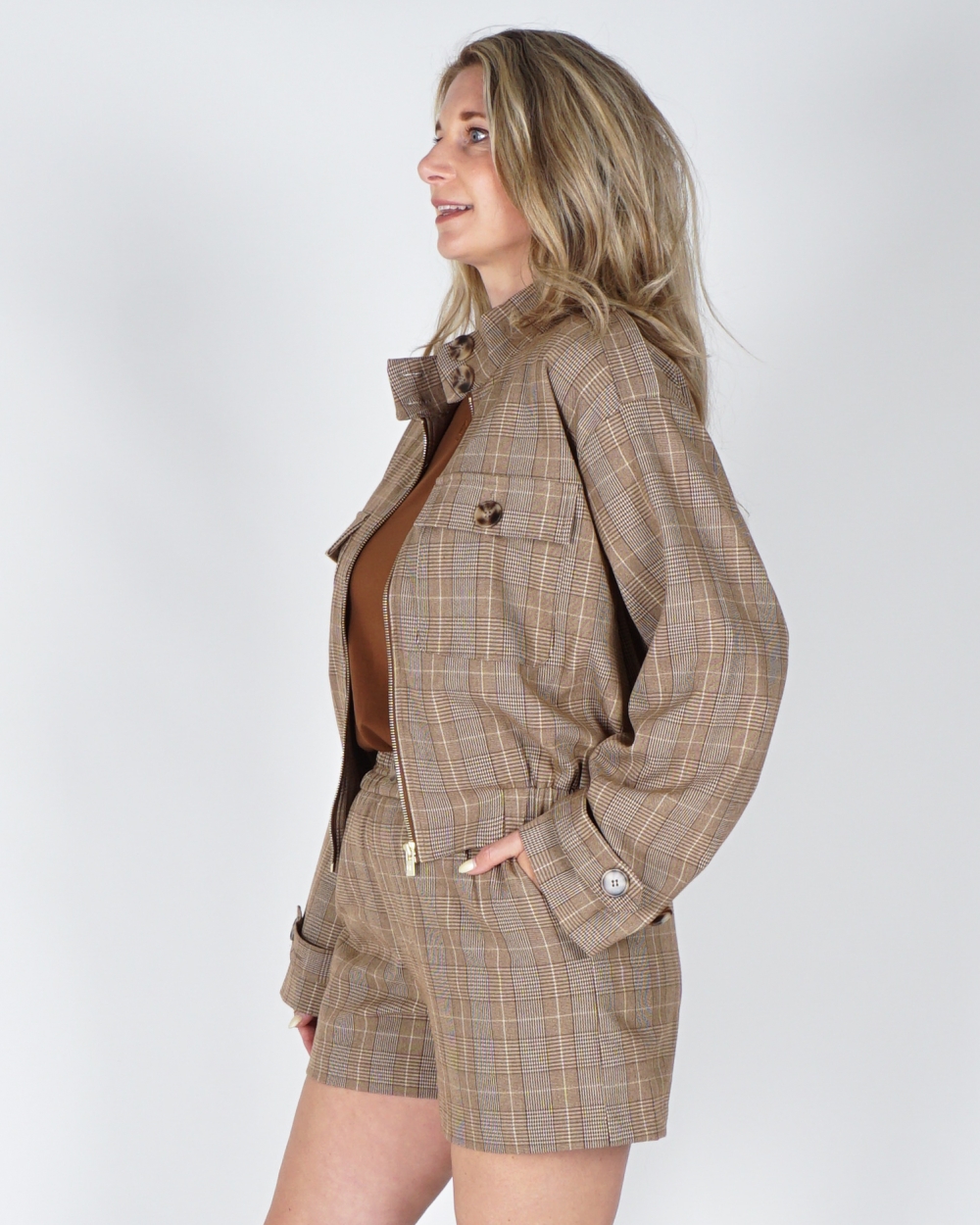 JACKET HOPE CHECK BRUIN