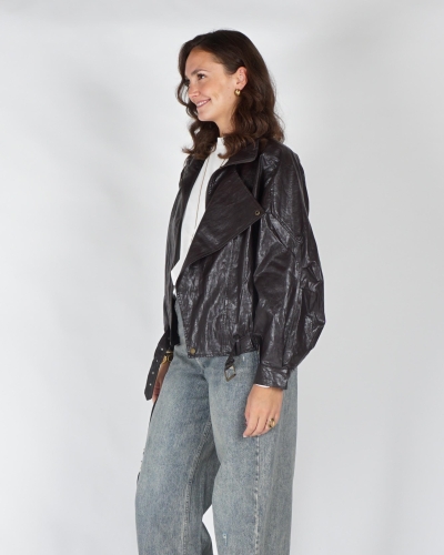 Refined Department LEATHERLOOK JAS LEE Donkerbruin