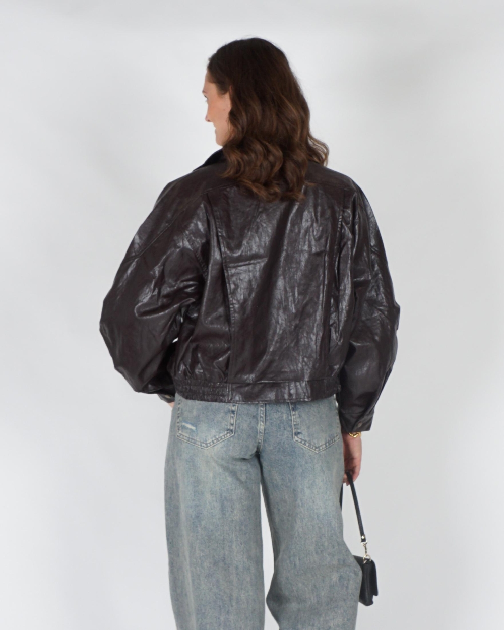 Refined Department LEATHERLOOK JAS LEE Donkerbruin