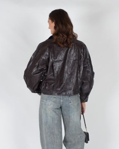 Refined Department LEATHERLOOK JAS LEE Donkerbruin