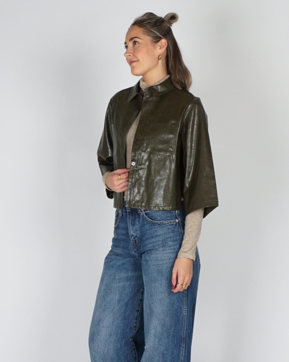 Nukus JACKET MARA PU Groen