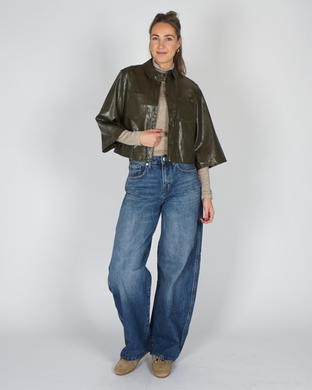 Nukus JACKET MARA PU Groen