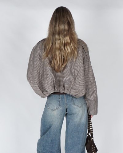 Gossip CHECKERED BALLON JACKET Bruin