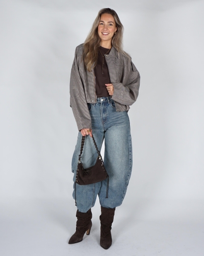 Gossip CHECKERED BALLON JACKET Bruin